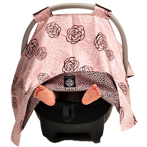 Balboa Baby Car Seat Canopy in Pink Camellia
