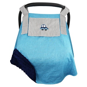Infant Car Seat Canopy with Window, Wind Resistant
